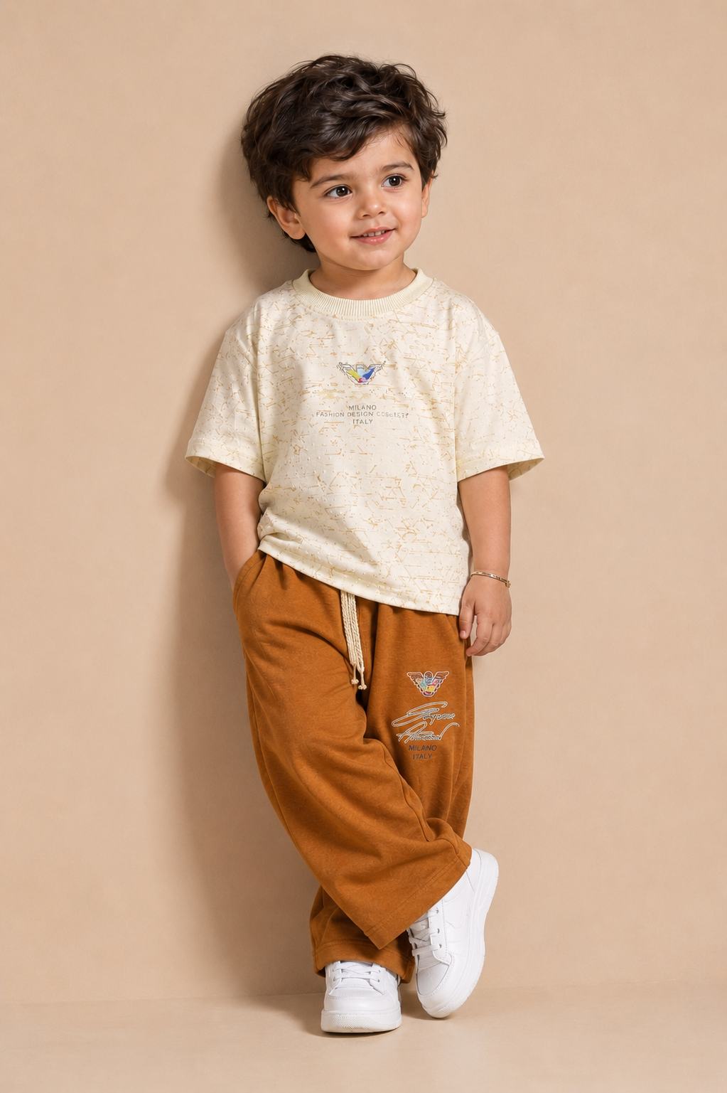 Boys Premium Cotton T-Shirt & Jogger Pants Co-Ord Set