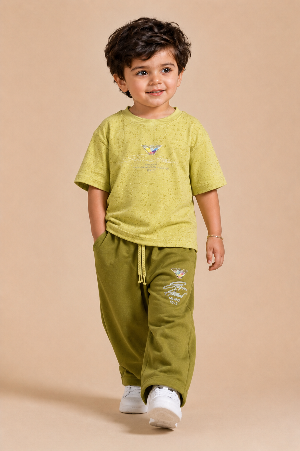 Boys Premium Cotton T-Shirt & Jogger Pants Co-Ord Set