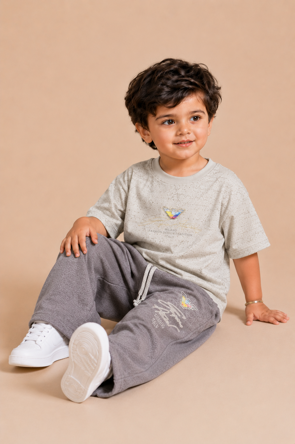 Boys Premium Cotton T-Shirt & Jogger Pants Co-Ord Set