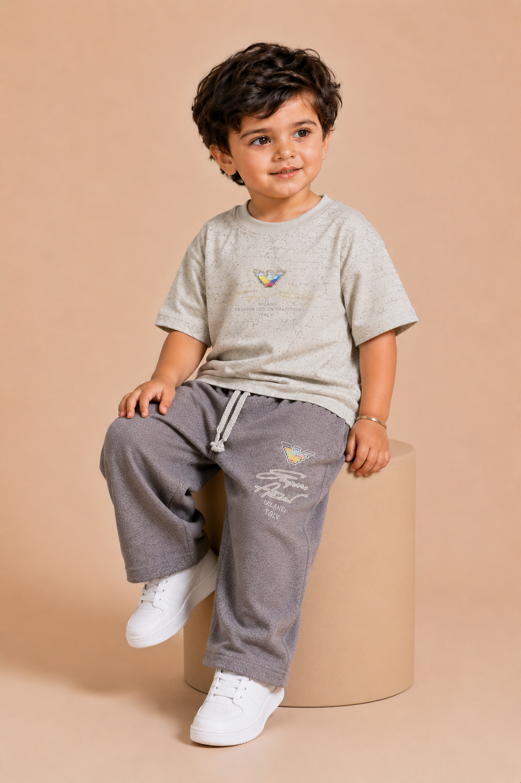 Boys Premium Cotton T-Shirt & Jogger Pants Co-Ord Set