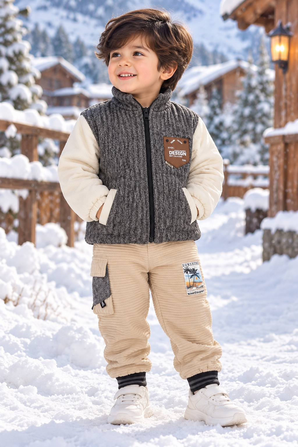 Boys Premium Ribbed Winter 2-Piece Tracksuit