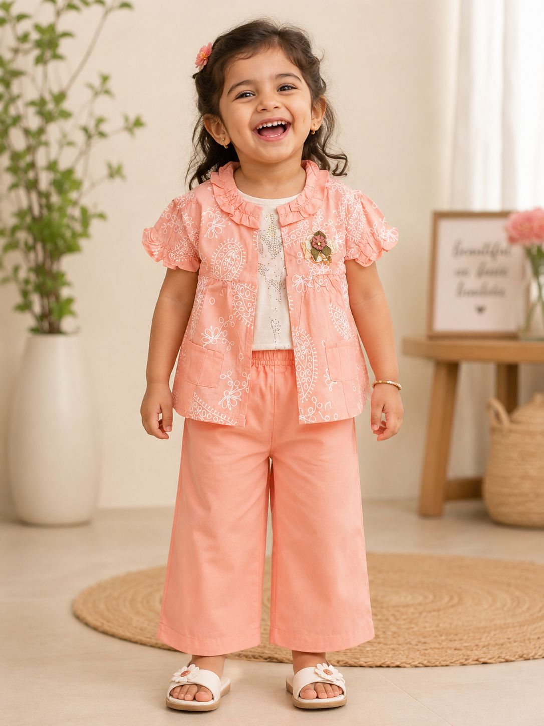 Munchkins Embroidered Blossom Outfit