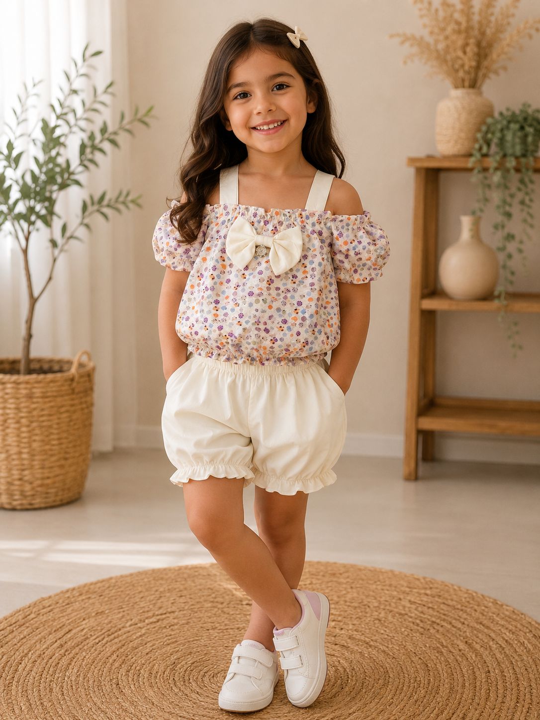 Lavender Blossom Baby Romper Set
