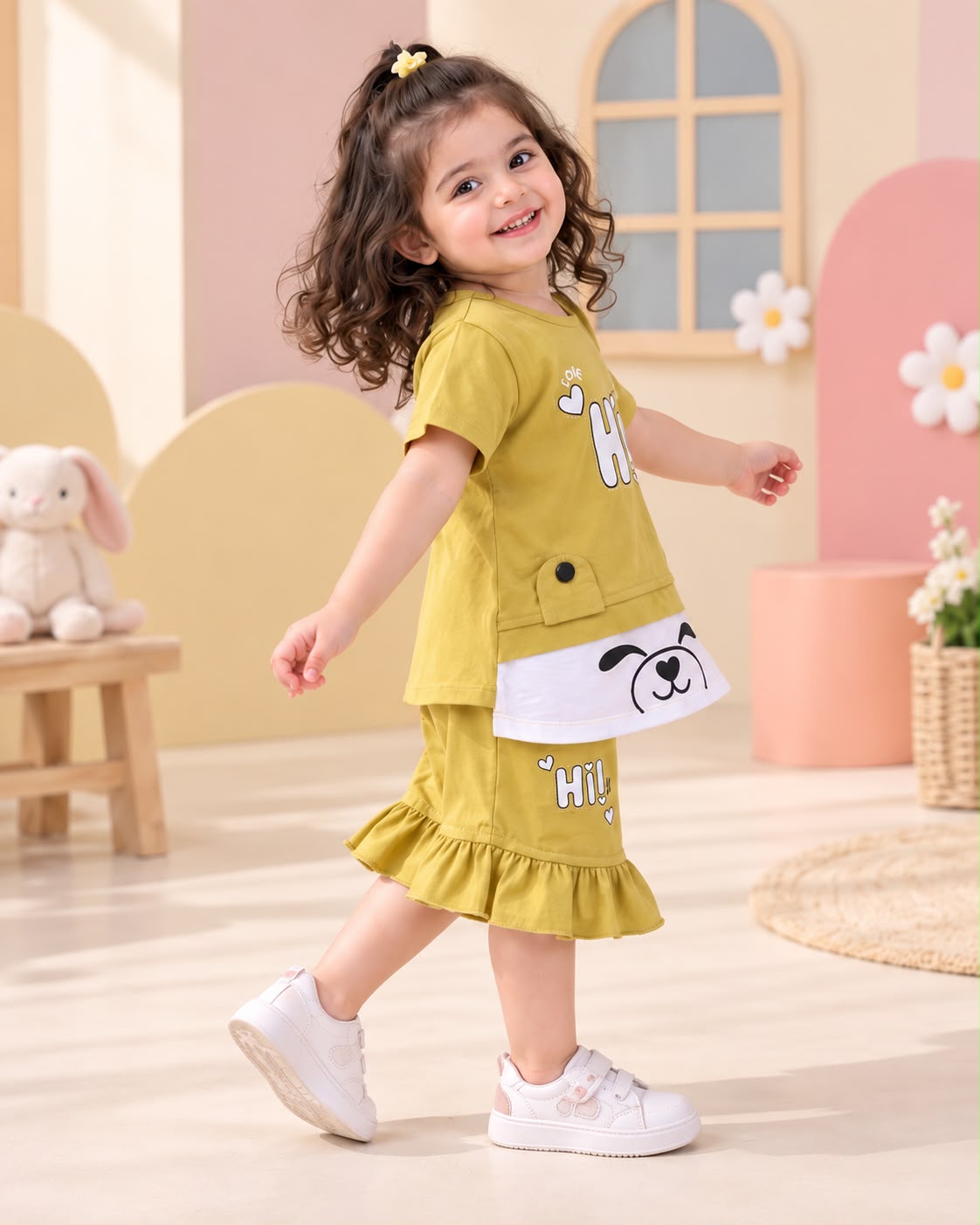 Girls Premium Top & Shorts Set