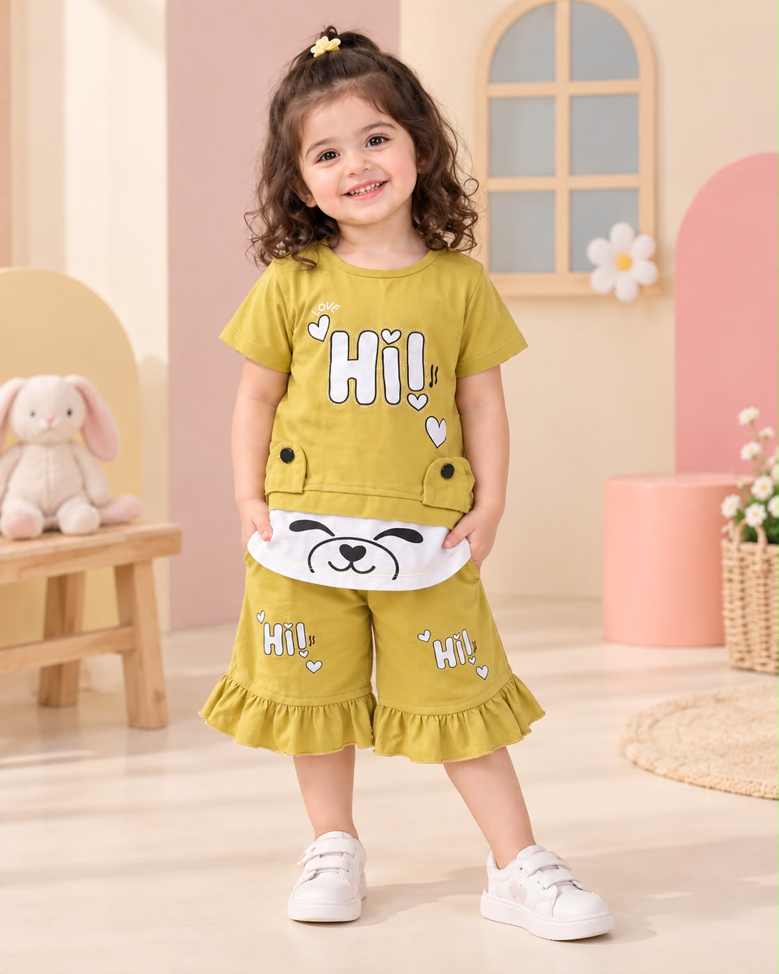 Girls Premium Top & Shorts Set