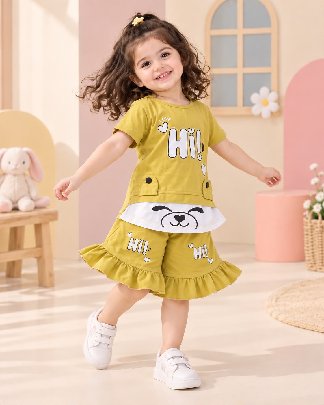 Girls Premium Top & Shorts Set