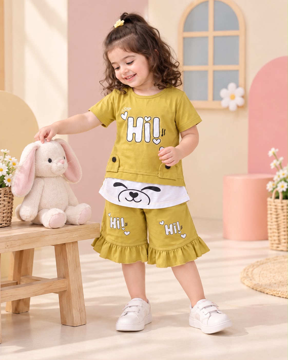 Girls Premium Top & Shorts Set